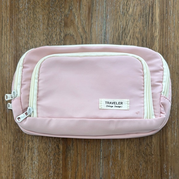 Kamnik Handbags - NEW Travel Pink and White Cosmetic Bag/Pencil Case